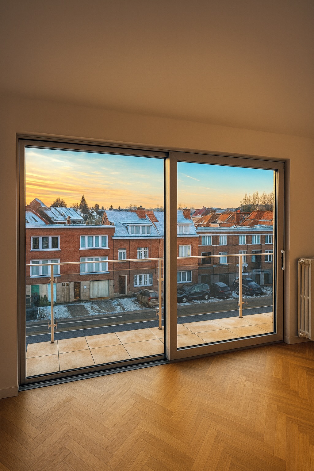 Condensation sur vitrage dans un appartement bruxellois
