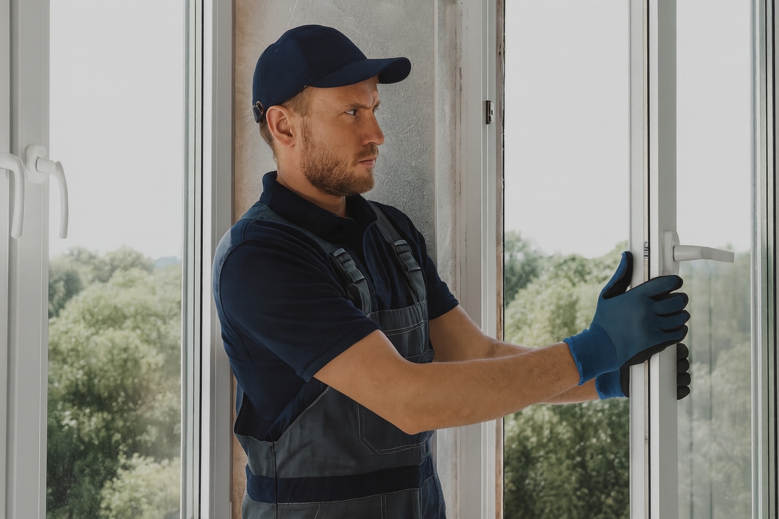 Installation de châssis PVC Kömmerling